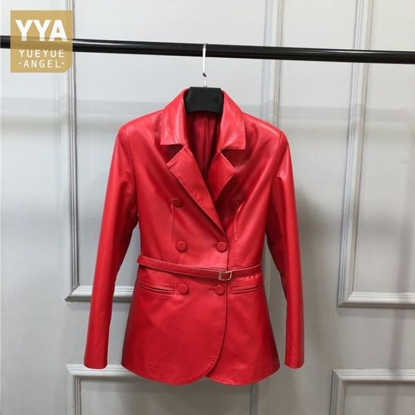women's leather & faux women sashes double breasted sheepskin suit coat streetwear retro slim fit 100% genuine jacket ladies short jack, Black
women's leather & faux women sashes double breasted sheepskin suit coat streetwear retro slim fit 100% genuine jacket ladies short jack, Black