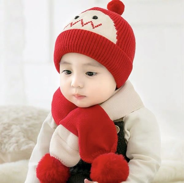 hat scarf two piece set thickened warm baby boys and girls lovely knitting wool cap winter, Red;brown
hat scarf two piece set thickened warm baby boys and girls lovely knitting wool cap winter, Red;brown