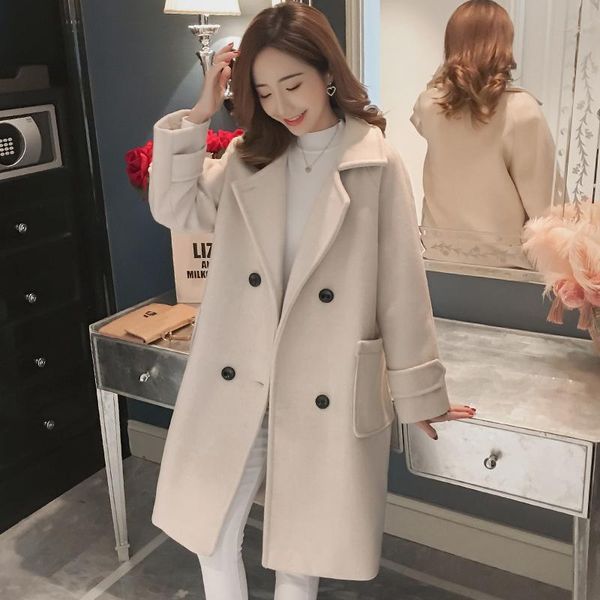 2021 autumn winter woolen coat women korean elegant solid casual single breasted turn-down collar ladies cashmere overcoat m223, Black
2021 autumn winter woolen coat women korean elegant solid casual single breasted turn-down collar ladies cashmere overcoat m223, Black