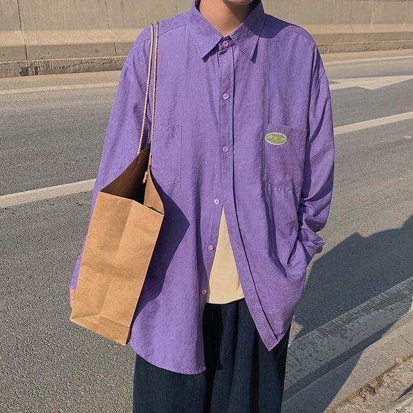 men's casual shirts 2021 spring and autumn youth loose pure color long sleeve shirt fashion black / khaki green purple, White;black
men's casual shirts 2021 spring and autumn youth loose pure color long sleeve shirt fashion black / khaki green purple, White;black
