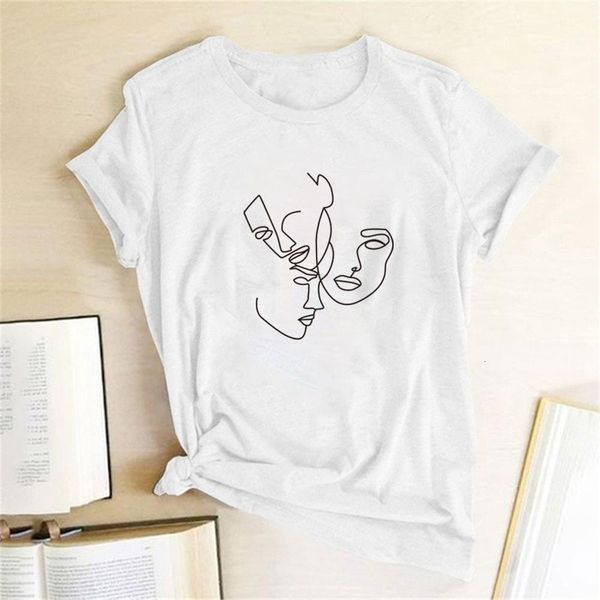 linear human faces printed t-shirts women shirts summer for women ladies graphic t shirts streetwear camiseta mujer verano, White
linear human faces printed t-shirts women shirts summer for women ladies graphic t shirts streetwear camiseta mujer verano, White