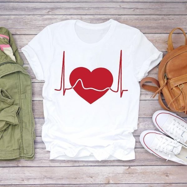 women 90s cartoon love heart heartbeat style cute clothes lady t-shirts womens t shirt ladies graphic female tee t-shirt, White
women 90s cartoon love heart heartbeat style cute clothes lady t-shirts womens t shirt ladies graphic female tee t-shirt, White