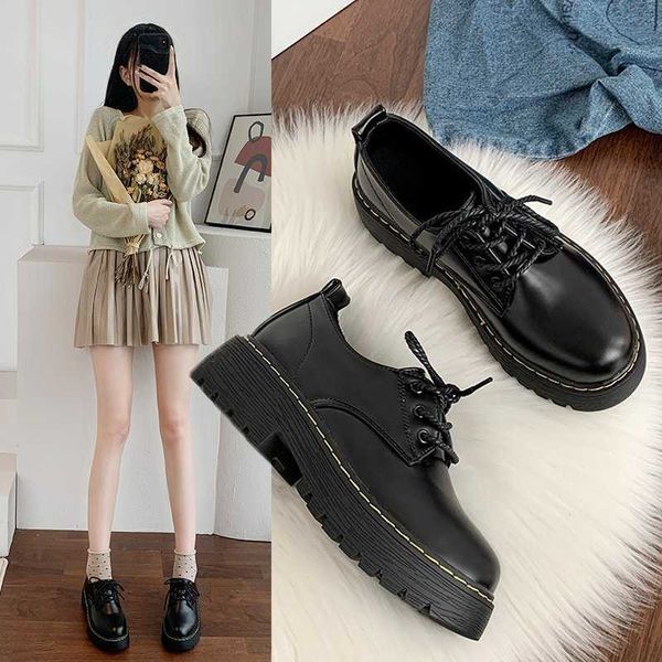 autumn and winter 2020 new korean version thick bottomed muffin heel lace up small leather shoes female students leisure fashion plush, Black
autumn and winter 2020 new korean version thick bottomed muffin heel lace up small leather shoes female students leisure fashion plush, Black