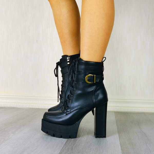 sarairis мода классический марк boots женщины дизайнерская элегантные сапоги женских платформы узелок блочные пятки лодыжка обувь, Black
sarairis мода классический марк boots женщины дизайнерская элегантные сапоги женских платформы узелок блочные пятки лодыжка обувь, Black