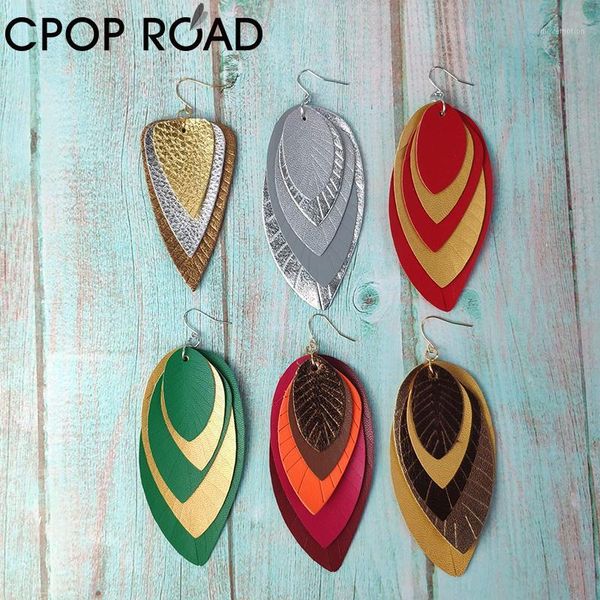 cpop five layers gold pu leather earrings for women new big statement dangle leaf earrings fashion jewelry accessories wholesale1, Silver
cpop five layers gold pu leather earrings for women new big statement dangle leaf earrings fashion jewelry accessories wholesale1, Silver