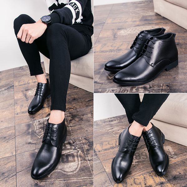 misalwa italian genuine leather men boots business winter / spring zipper / lace-up british high boot mens cowhide pointy boots 201019, Black
misalwa italian genuine leather men boots business winter / spring zipper / lace-up british high boot mens cowhide pointy boots 201019, Black