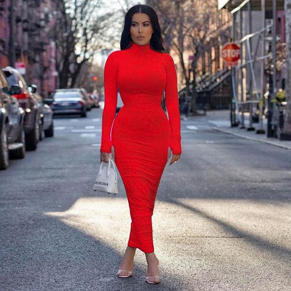 women bandage dress 2020 autumn turtleneck slim long sleeve bodycon dress fashion high neck club sheath wrap dresses, Black;gray
women bandage dress 2020 autumn turtleneck slim long sleeve bodycon dress fashion high neck club sheath wrap dresses, Black;gray
