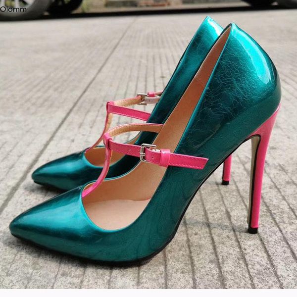 olomm handmade women t-strap pumps stiletto high heels pumps pointed toe gorgeous green party shoes women plus us size 5-15, Black
olomm handmade women t-strap pumps stiletto high heels pumps pointed toe gorgeous green party shoes women plus us size 5-15, Black