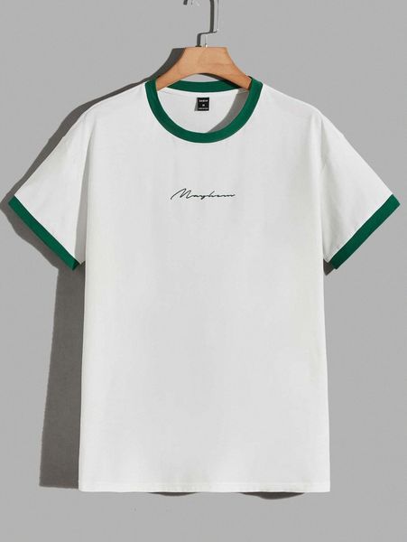 men letter graphic ringer tee s1eb#, White;black
men letter graphic ringer tee s1eb#, White;black