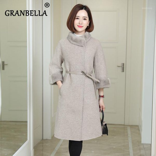 women's wool & blends 2021 autumn/winter woolen coat jackets warm sleeve long loose coats gorgeous real patchwork with belt1, Black
women's wool & blends 2021 autumn/winter woolen coat jackets warm sleeve long loose coats gorgeous real patchwork with belt1, Black