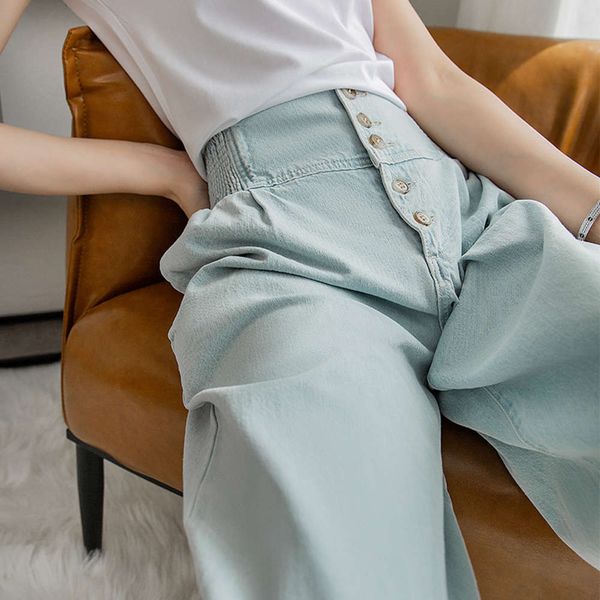 summer new korean loose wide leg high waist straight jeans with rough edge #md12007, Blue
summer new korean loose wide leg high waist straight jeans with rough edge #md12007, Blue