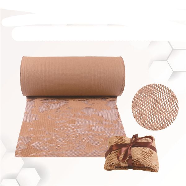 kraft packaging paper 11.8inch*130ft (30cm*40m) honeycomb cushioning wrap roll perforated-packing for gift packing moving jk2102kd
kraft packaging paper 11.8inch*130ft (30cm*40m) honeycomb cushioning wrap roll perforated-packing for gift packing moving jk2102kd