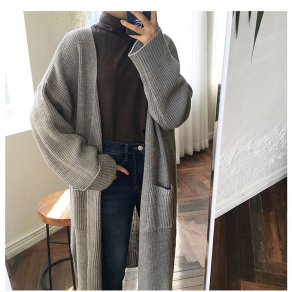 spring and coat sweater autumn 2020 south korea chic medium length curled solid color lazy loose knitted long sleeve sweater coat woman x8mu, White;black
spring and coat sweater autumn 2020 south korea chic medium length curled solid color lazy loose knitted long sleeve sweater coat woman x8mu, White;black
