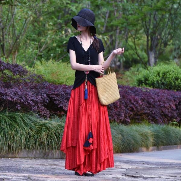 skirts 2021 fashion long maxi a-line elastic waist women summer spring cotton linen plus size s-2xl high quality, Black
skirts 2021 fashion long maxi a-line elastic waist women summer spring cotton linen plus size s-2xl high quality, Black