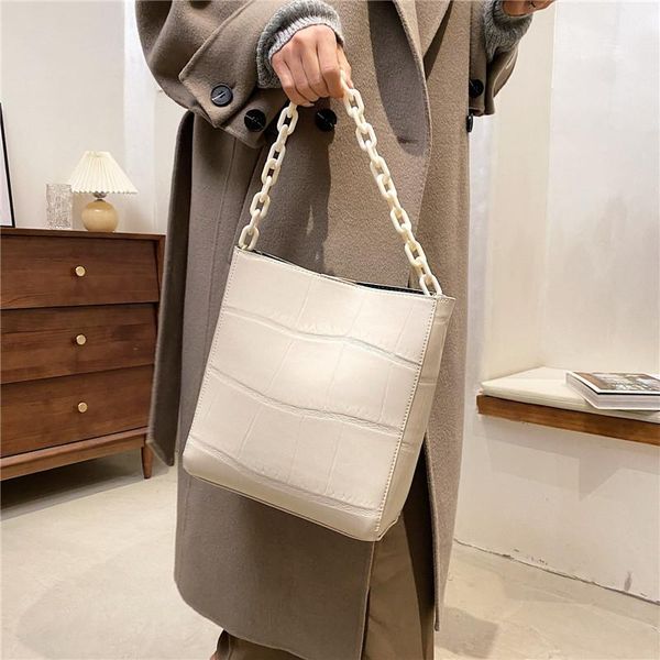 women fashion shoulder bag simple female bucket bag large capacity pu artificial leather chain handbag new literature and art
women fashion shoulder bag simple female bucket bag large capacity pu artificial leather chain handbag new literature and art