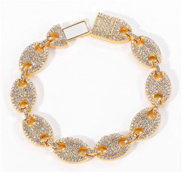 ice out 8\" hip hop miami cuban chain coffee bean pig nose bracelet 9mm wide full zircon men's bracelet gift jllfdi, Black
ice out 8\" hip hop miami cuban chain coffee bean pig nose bracelet 9mm wide full zircon men's bracelet gift jllfdi, Black