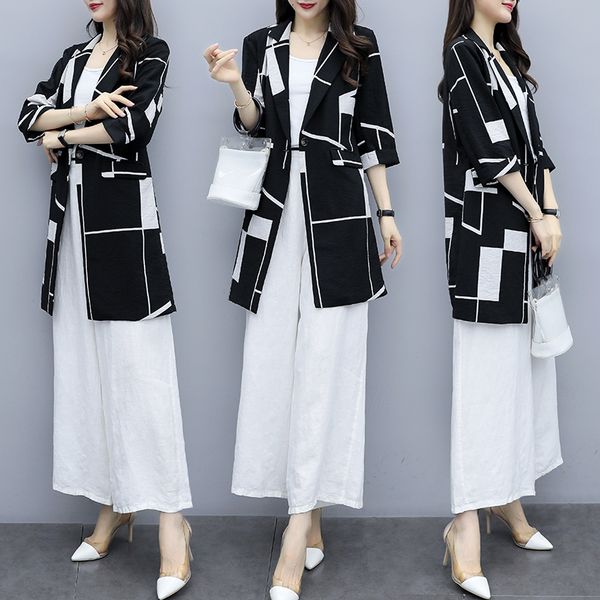 spring of pieces and floral pants impression female jacket two sets femme deux suit women's clothing gezk, White
spring of pieces and floral pants impression female jacket two sets femme deux suit women's clothing gezk, White