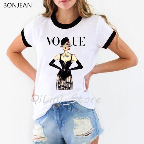 винтаж vogue paris черная печать девушка рубашка летние моды женщины футболка новизны повседневные топы хипстер прохладный дам футболка, White
винтаж vogue paris черная печать девушка рубашка летние моды женщины футболка новизны повседневные топы хипстер прохладный дам футболка, White