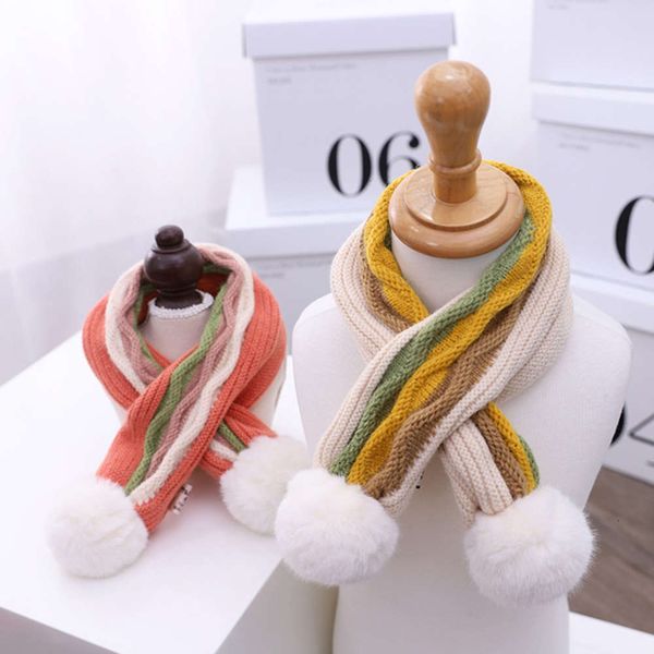 winter warm color stripe children's new baby's knitted neck wool scarf wj8687 5dwg, Red;brown 
winter warm color stripe children's new baby's knitted neck wool scarf wj8687 5dwg, Red;brown