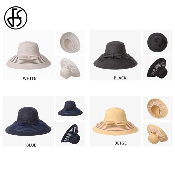 fs women straw hat with big bow white black wide brim floppy foldable beach hats female ladies spring summer visor sun caps 201015, Blue;gray
fs women straw hat with big bow white black wide brim floppy foldable beach hats female ladies spring summer visor sun caps 201015, Blue;gray