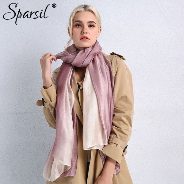 sparsil women 100% pure silk scarf long gradient soft solid wraps luxury nature real silk scarves muslim shawls hijab pashimna y201024, Blue;gray
sparsil women 100% pure silk scarf long gradient soft solid wraps luxury nature real silk scarves muslim shawls hijab pashimna y201024, Blue;gray