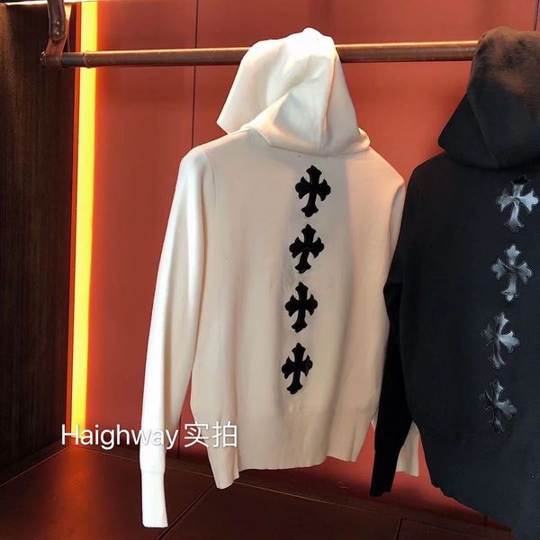 autumn winter men's and women's new ch parquet embroidery cross rabbit hair core spun yarn hooded cardigan coat croxin, Black
autumn winter men's and women's new ch parquet embroidery cross rabbit hair core spun yarn hooded cardigan coat croxin, Black