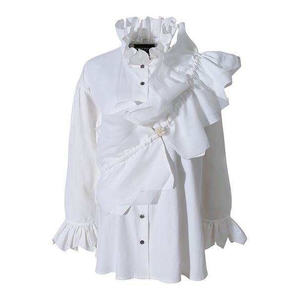 2021 New Chique Estilo Rua Blusa Simples Retro Primavera Vero Plissado Design Camisa Gola Solta Moda Feminina Topo PE0V, White
2021 New Chique Estilo Rua Blusa Simples Retro Primavera Vero Plissado Design Camisa Gola Solta Moda Feminina Topo PE0V, White