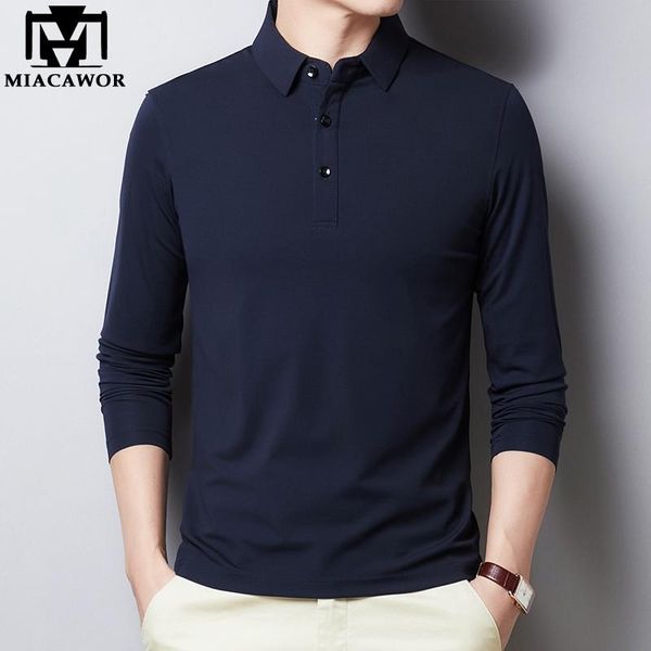men's polos 2021 shirt men cotton long sleeve shirts male classic solid colors slim fit tee homme clothing t894, White;black
men's polos 2021 shirt men cotton long sleeve shirts male classic solid colors slim fit tee homme clothing t894, White;black