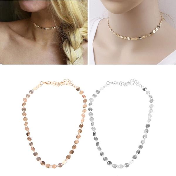 chokers bohemian sequin coin disc choker metal chain fashion necklace for women jewelry j78f, Golden;silver
chokers bohemian sequin coin disc choker metal chain fashion necklace for women jewelry j78f, Golden;silver