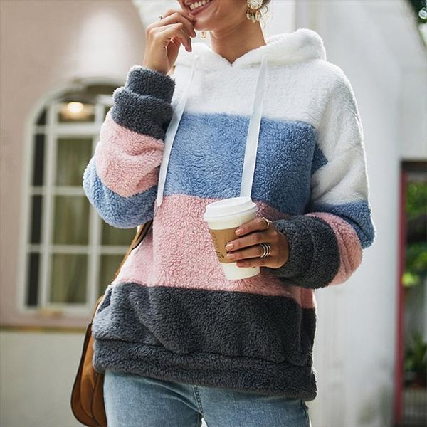 womens fleece patchwork hooded sweatshirt rainbow striped casual warm pullover hoody 2020 winter autumn thicken hoodies female, Black
womens fleece patchwork hooded sweatshirt rainbow striped casual warm pullover hoody 2020 winter autumn thicken hoodies female, Black
