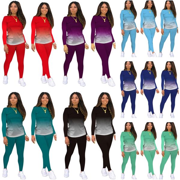 женщины tracksuit solid color gradient круглым воротом с длинным рукавом футболки топы брюки поножи повседневный двухкусочный outfit спортив, Gray
женщины tracksuit solid color gradient круглым воротом с длинным рукавом футболки топы брюки поножи повседневный двухкусочный outfit спортив, Gray