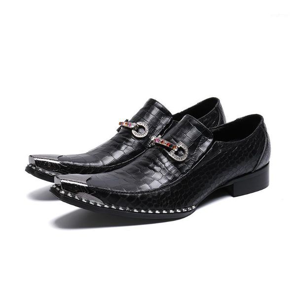 2020 new style formal leather shoes men flats silver metal square toe wedding party shoes loafers1, Black
2020 new style formal leather shoes men flats silver metal square toe wedding party shoes loafers1, Black