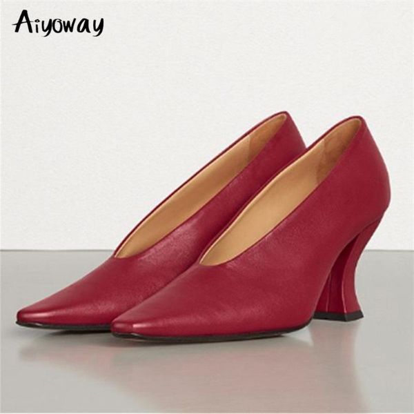 aiyoway new early spring women pumps shoes retro fashion square toe high heels lady shoes slip on female heel big size1, Black
aiyoway new early spring women pumps shoes retro fashion square toe high heels lady shoes slip on female heel big size1, Black