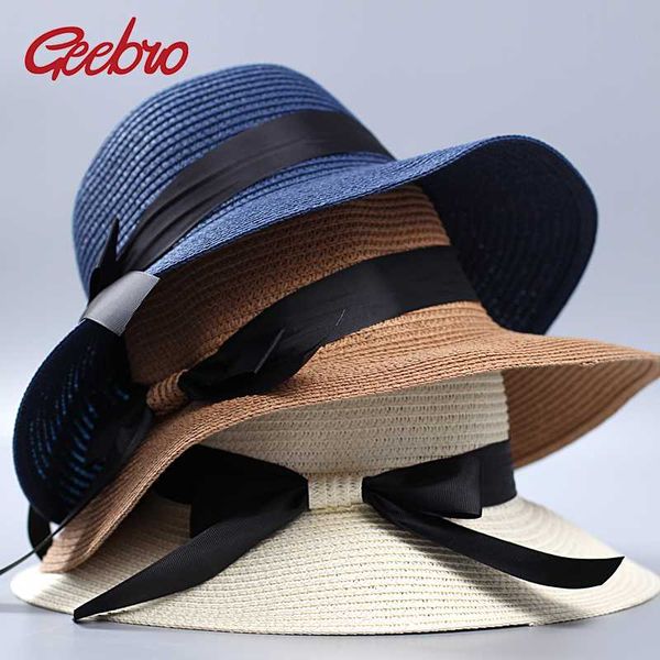 geebro sun hat panama summer straw hats for women visor beach hat gorras women's panama summer sun hats for girls gb019, Blue;gray
geebro sun hat panama summer straw hats for women visor beach hat gorras women's panama summer sun hats for girls gb019, Blue;gray