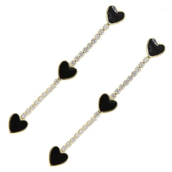 hoop & huggie fashion colorful red white black enamel cz heart long link tennis chain stud earrings for women girl charm wedding jewelry1, Golden;silver
hoop & huggie fashion colorful red white black enamel cz heart long link tennis chain stud earrings for women girl charm wedding jewelry1, Golden;silver