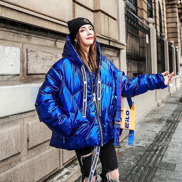 women parkas 2018 winter korean loose short thick cotton jacket fashion loose casual hooded cotton coat blue metalic bubble coat1, Tan;black
women parkas 2018 winter korean loose short thick cotton jacket fashion loose casual hooded cotton coat blue metalic bubble coat1, Tan;black