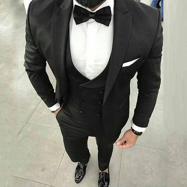 black terno masculino slim fit men suits blazers custom groom wedding tuxedos double breasted vest coat pants 3piece prom party, White;black
black terno masculino slim fit men suits blazers custom groom wedding tuxedos double breasted vest coat pants 3piece prom party, White;black