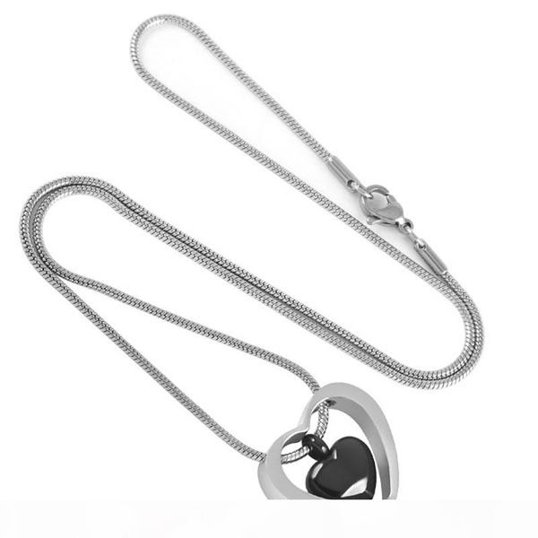 lkj8078 silver and black tone double hearts design human ashes holder stainless steel cremation necklace engravable cremation pendant
lkj8078 silver and black tone double hearts design human ashes holder stainless steel cremation necklace engravable cremation pendant