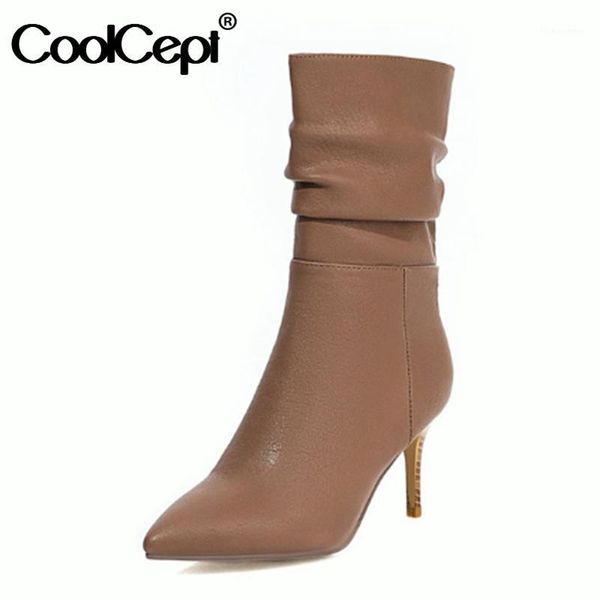 boots coolcept women half short thin heel pointed toe winter shoes fashion footwear size 34-431, Black
boots coolcept women half short thin heel pointed toe winter shoes fashion footwear size 34-431, Black