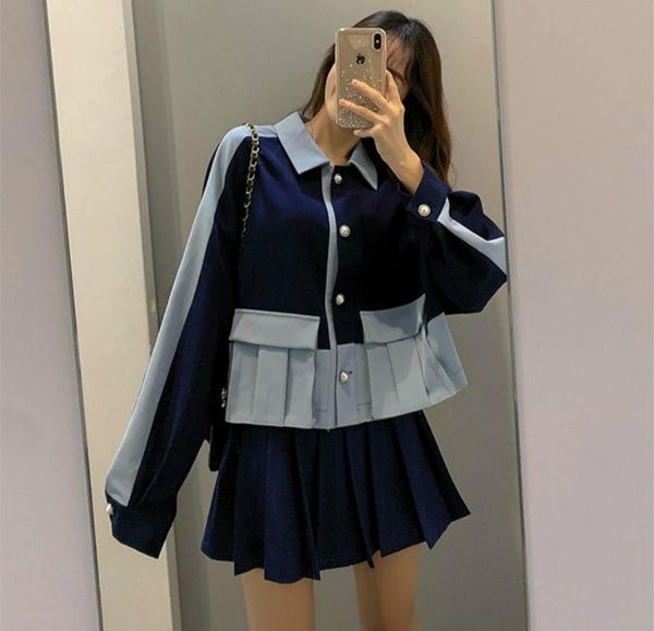 spliced blazer pleated skirts 2021 woman blue blazers mini skirt suit ruffles women suits clothing sets elegant fashion harajuku, White
spliced blazer pleated skirts 2021 woman blue blazers mini skirt suit ruffles women suits clothing sets elegant fashion harajuku, White