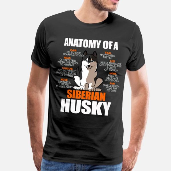 anatomy of a siberian husky dog mom dad funny gift t shirt leisure hiphop casual tracksuit hoodie sweatshirt