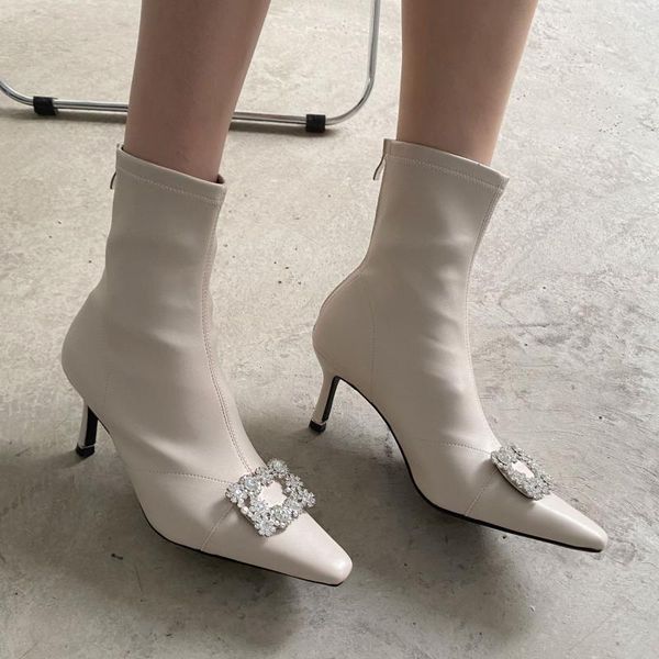 round toe pointy boot white mid-calf boots booties ladies brand women's shoes boots-women crystal winter footwear low heels1, Black
round toe pointy boot white mid-calf boots booties ladies brand women's shoes boots-women crystal winter footwear low heels1, Black