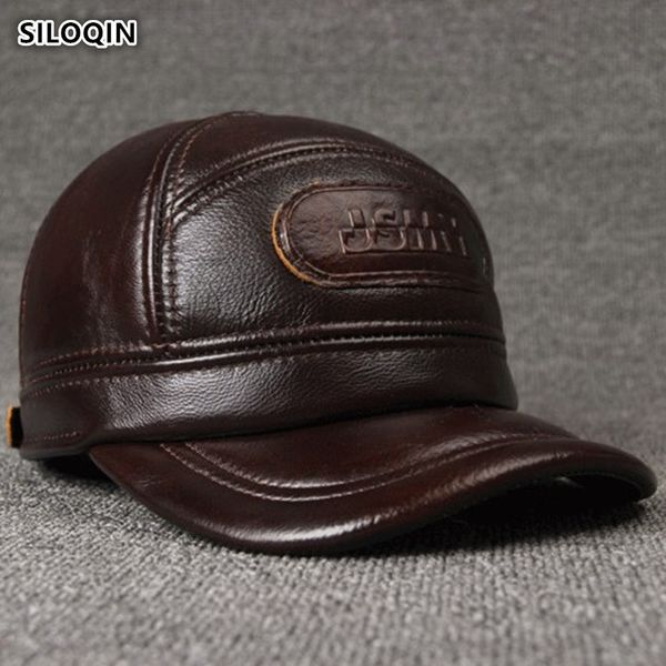 siloqin adjustable size men's 100% genuine leather cap winter warm baseball caps with earmuffs cowhide leather brand hat for men t20010, Blue;gray
siloqin adjustable size men's 100% genuine leather cap winter warm baseball caps with earmuffs cowhide leather brand hat for men t20010, Blue;gray