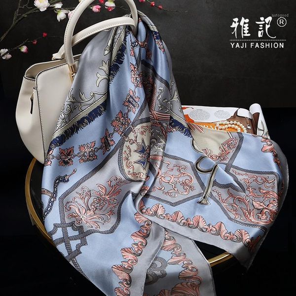 scarves large silk square scarf colorful 100% crepe satin ladies shawl shiny elegant generous1, Blue;gray
scarves large silk square scarf colorful 100% crepe satin ladies shawl shiny elegant generous1, Blue;gray