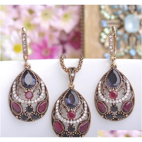 2018 new vintage women necklace earrings sets antique gold turkish jewelry set blue acrylic heart pendant colar long pendientes rgxng, Silver
2018 new vintage women necklace earrings sets antique gold turkish jewelry set blue acrylic heart pendant colar long pendientes rgxng, Silver