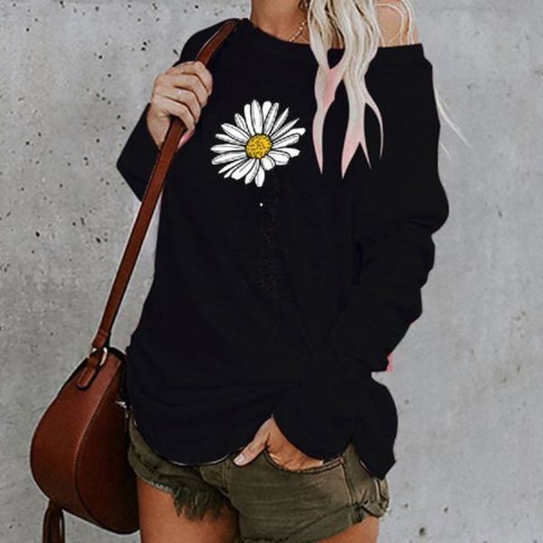 2020 new women's small daisy print bat sleeve women's long coat t-shirt sleeve t-shirt kwhi9, White
2020 new women's small daisy print bat sleeve women's long coat t-shirt sleeve t-shirt kwhi9, White