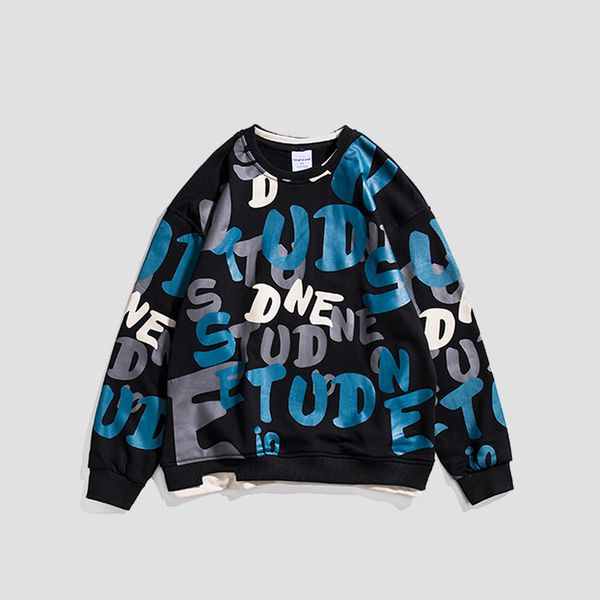 21fw europe america letter full printed pullover sweatshirt color matching fashion sweater for men women street spring autumn crewneck long, Black
21fw europe america letter full printed pullover sweatshirt color matching fashion sweater for men women street spring autumn crewneck long, Black