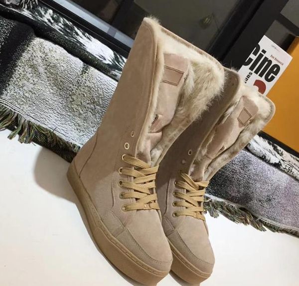 designer 2020 women's boots winter new snow boots suede real fur slippers leather waterproof winter warm high boots fashion women, Black
designer 2020 women's boots winter new snow boots suede real fur slippers leather waterproof winter warm high boots fashion women, Black