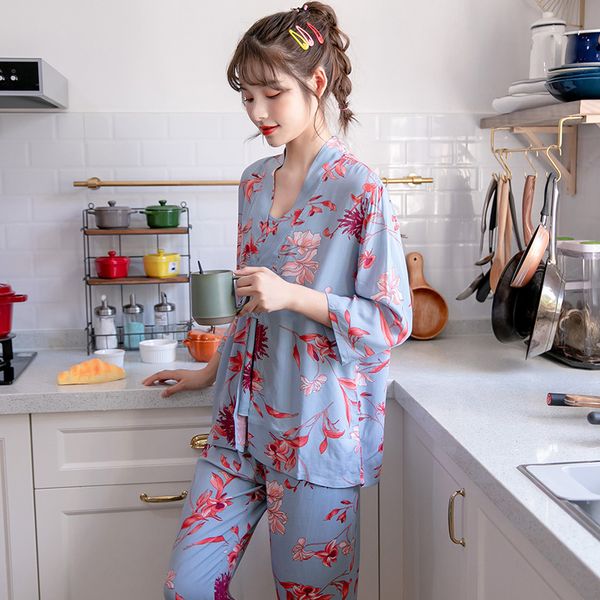 2021 new women's pajamas cotton spring summer fall hang up sleeve three japanese kimono pieces outside suit tana, Black;red
2021 new women's pajamas cotton spring summer fall hang up sleeve three japanese kimono pieces outside suit tana, Black;red