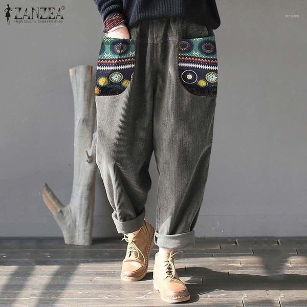 stylish corduroy pants women's printed trousers 2020 zanzea casual elastic waist long pantalon female autumn trousers plus size1, Black;white
stylish corduroy pants women's printed trousers 2020 zanzea casual elastic waist long pantalon female autumn trousers plus size1, Black;white
